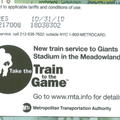 Take the Train to the Game - Giants Stadium
